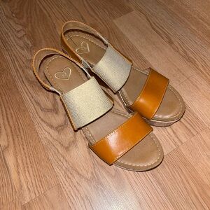 Madeline Open Toe Ankle Straps Wedge Sandals